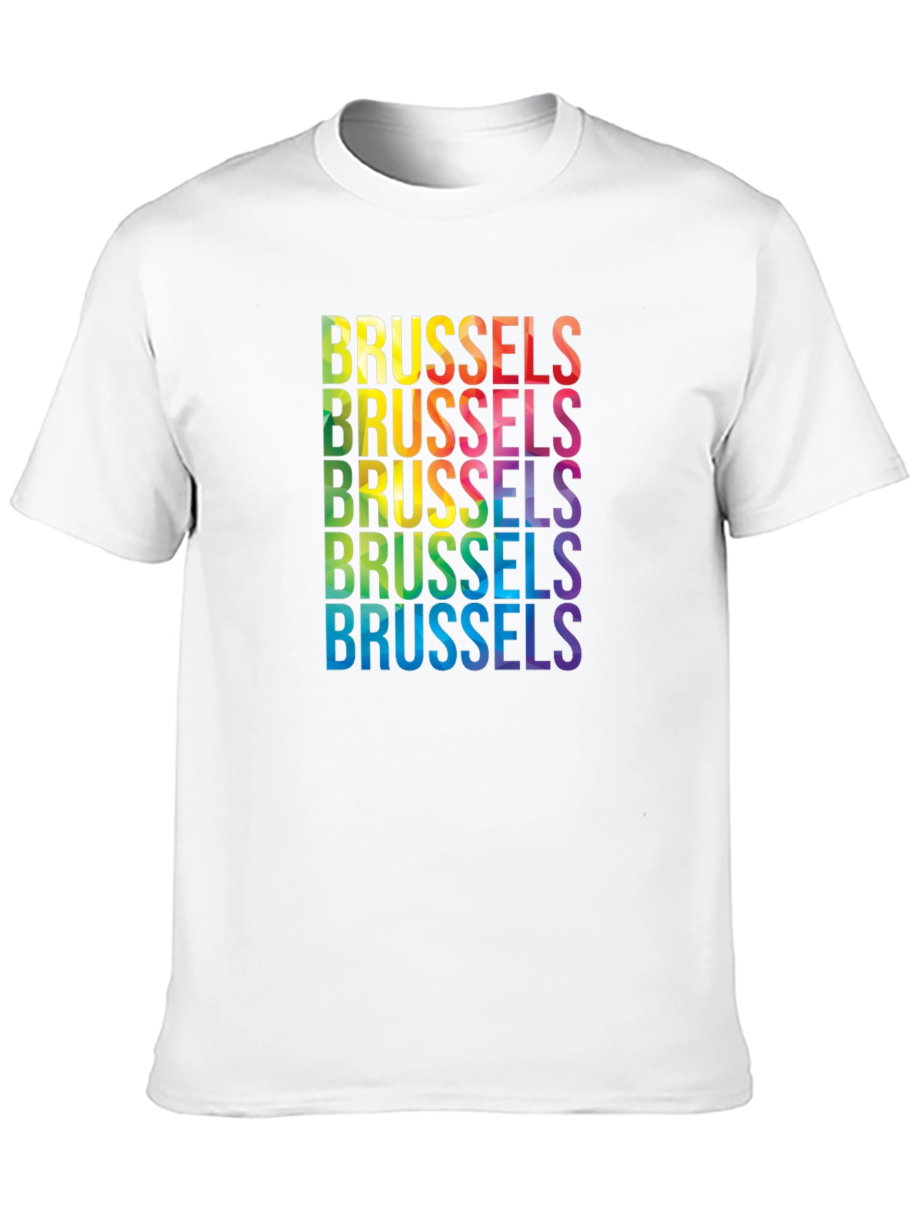 Brussels Pride T-Shirt - Rainbow Text