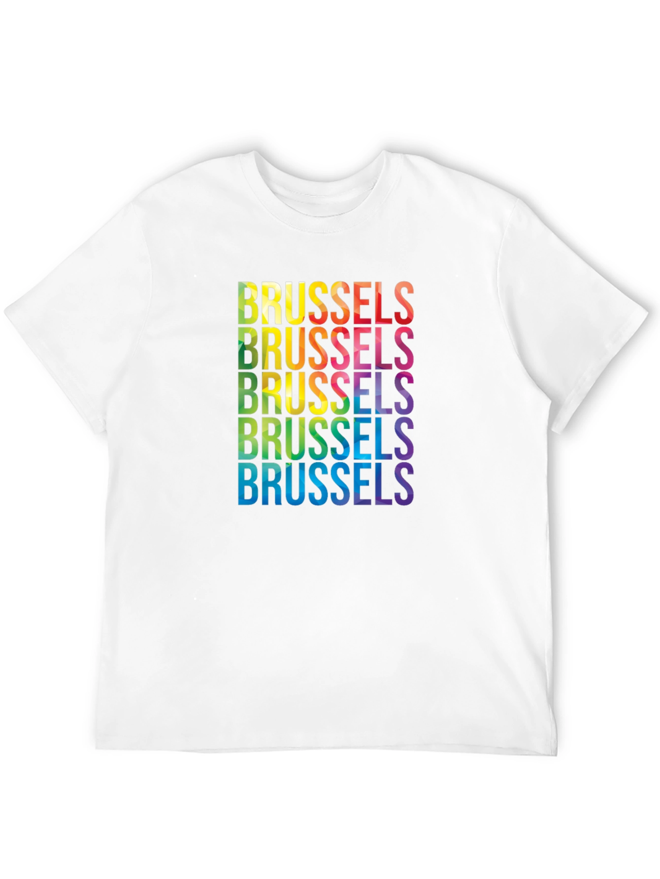 Brussels Pride T-Shirt - Rainbow Text
