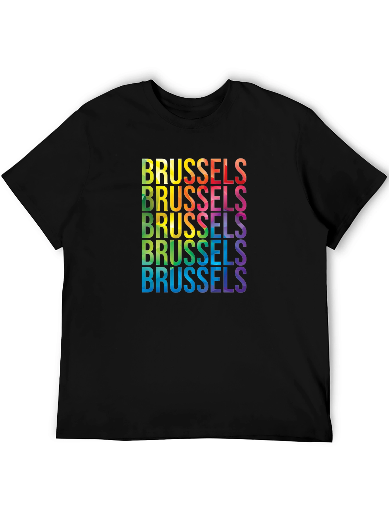 Brussels Pride T-Shirt - Rainbow Text