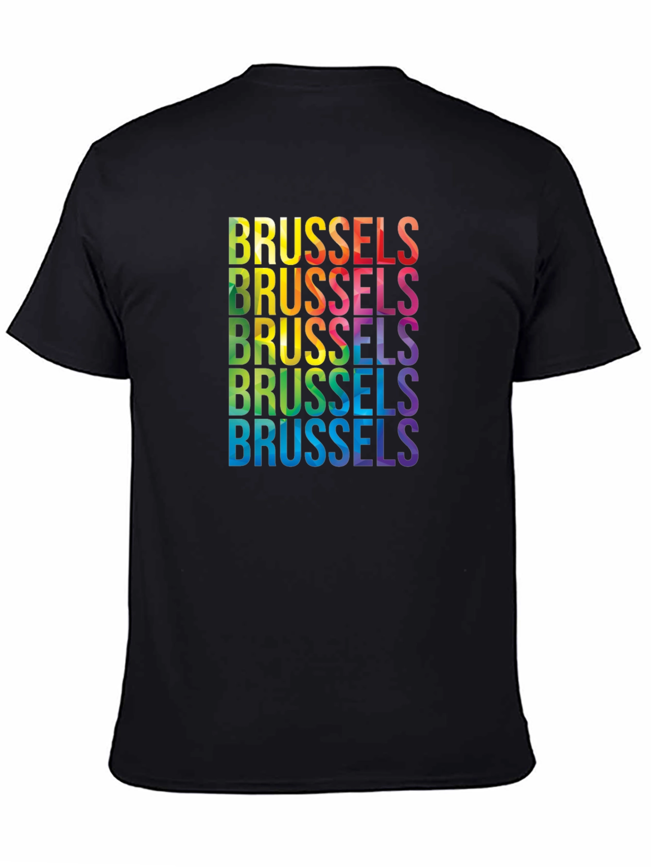 Brussels Pride T-Shirt - Rainbow Text