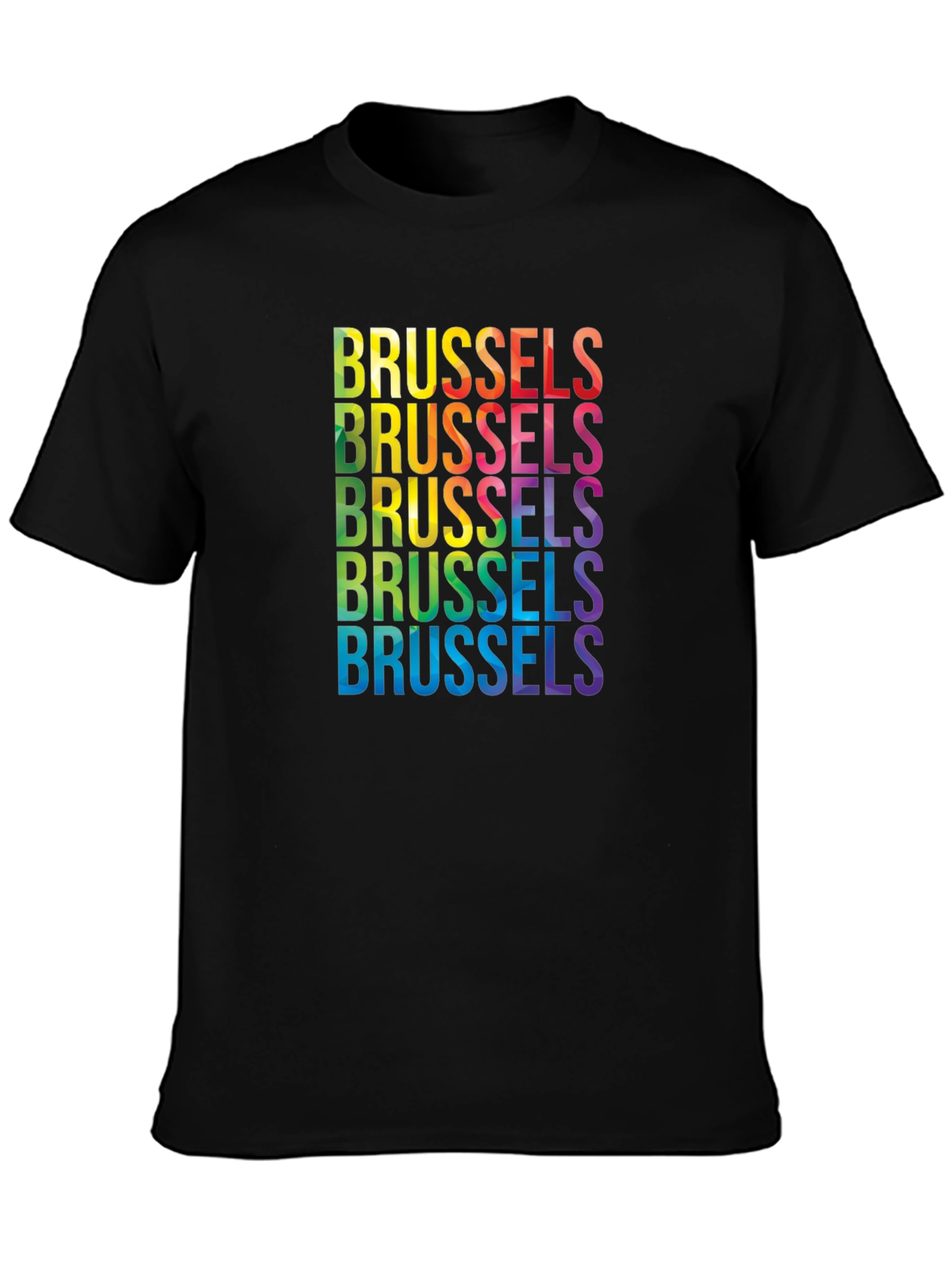 Brussels Pride T-Shirt - Rainbow Text
