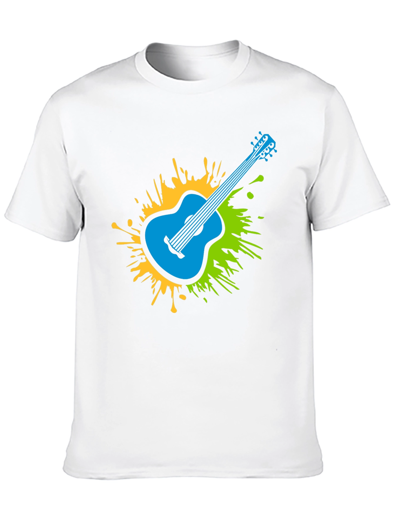 Guitar Splash Graphic T-Shirt - Stylish Mens Tee