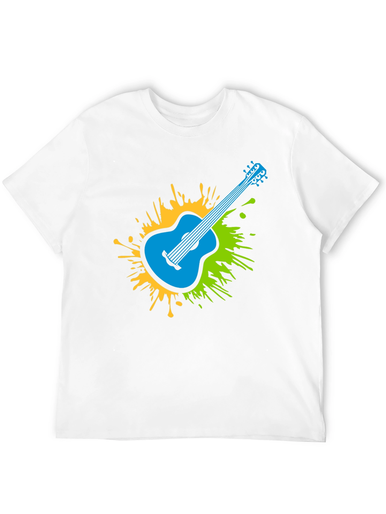 Guitar Splash Graphic T-Shirt - Stylish Mens Tee