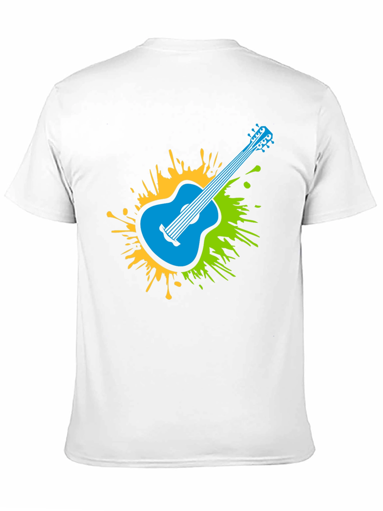 Guitar Splash Graphic T-Shirt - Stylish Mens Tee
