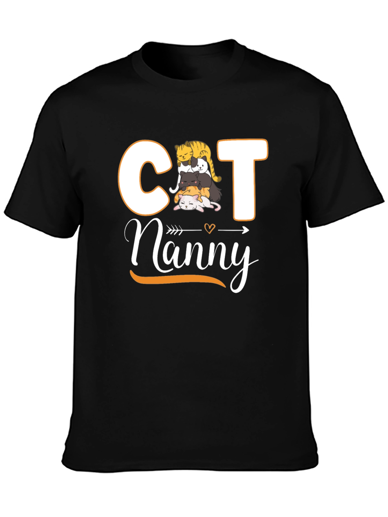 Cat Nanny T-Shirt - Cute Stacked Cats Design