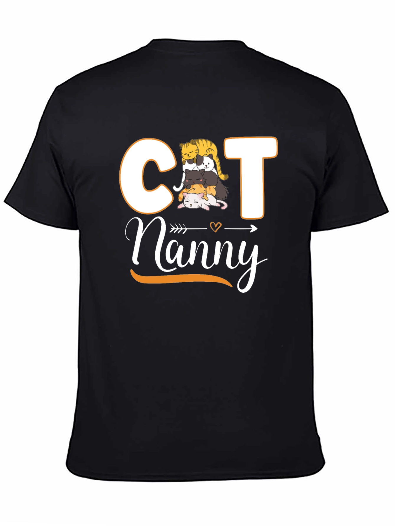 Cat Nanny T-Shirt - Cute Stacked Cats Design