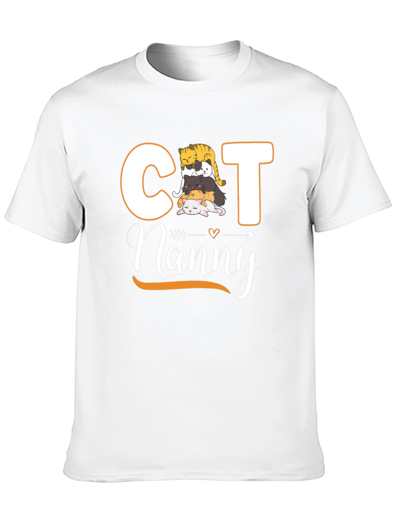 Cat Nanny T-Shirt - Cute Stacked Cats Design