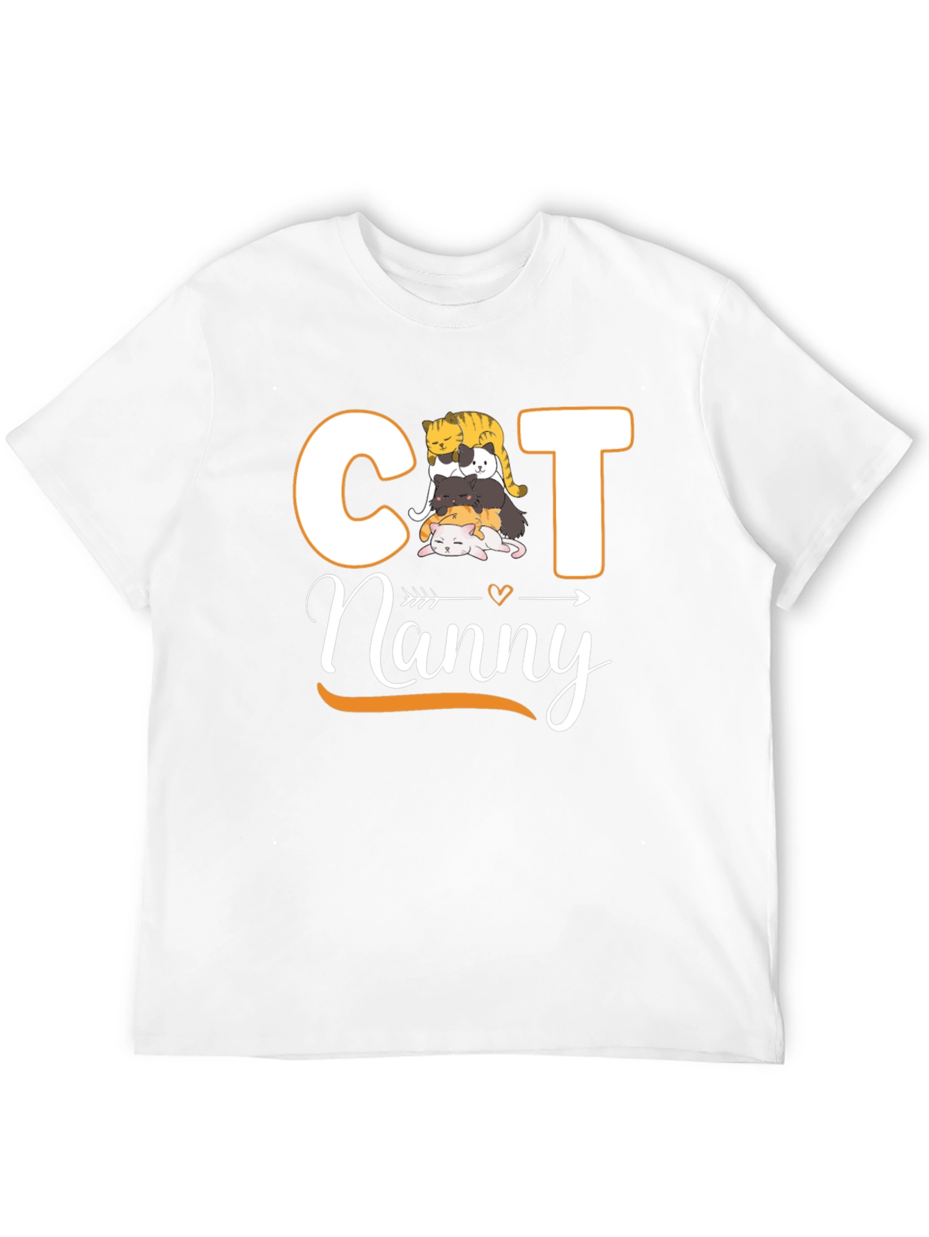 Cat Nanny T-Shirt - Cute Stacked Cats Design