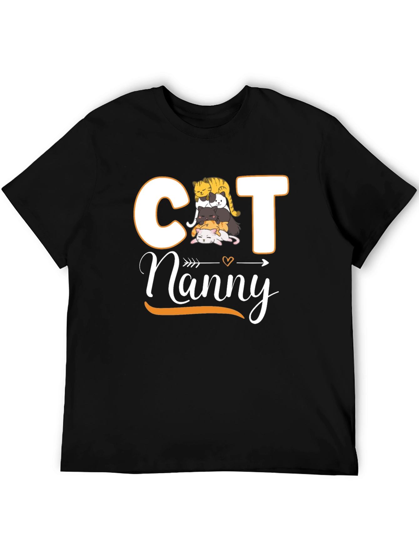 Cat Nanny T-Shirt - Cute Stacked Cats Design