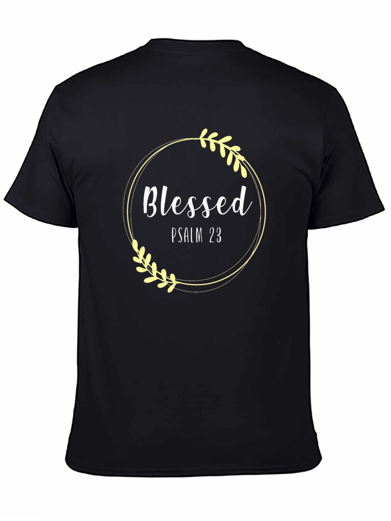 Blessed Psalm 23 Black T-Shirt