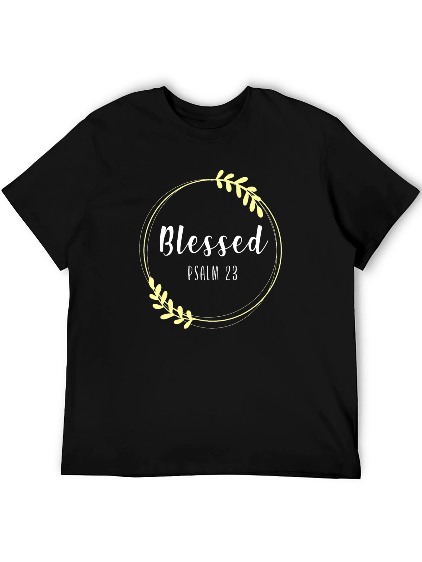 Blessed Psalm 23 Black T-Shirt