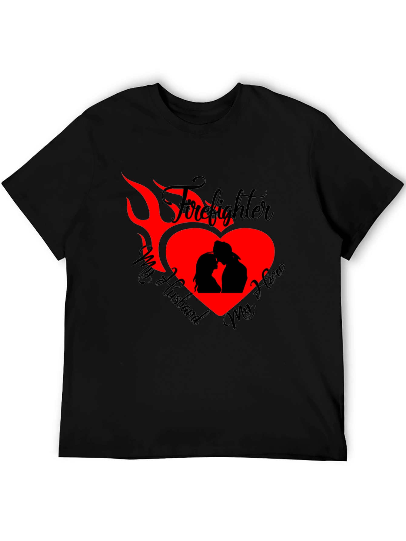 Firefighter Husband Graphic Tee - Heroic Love