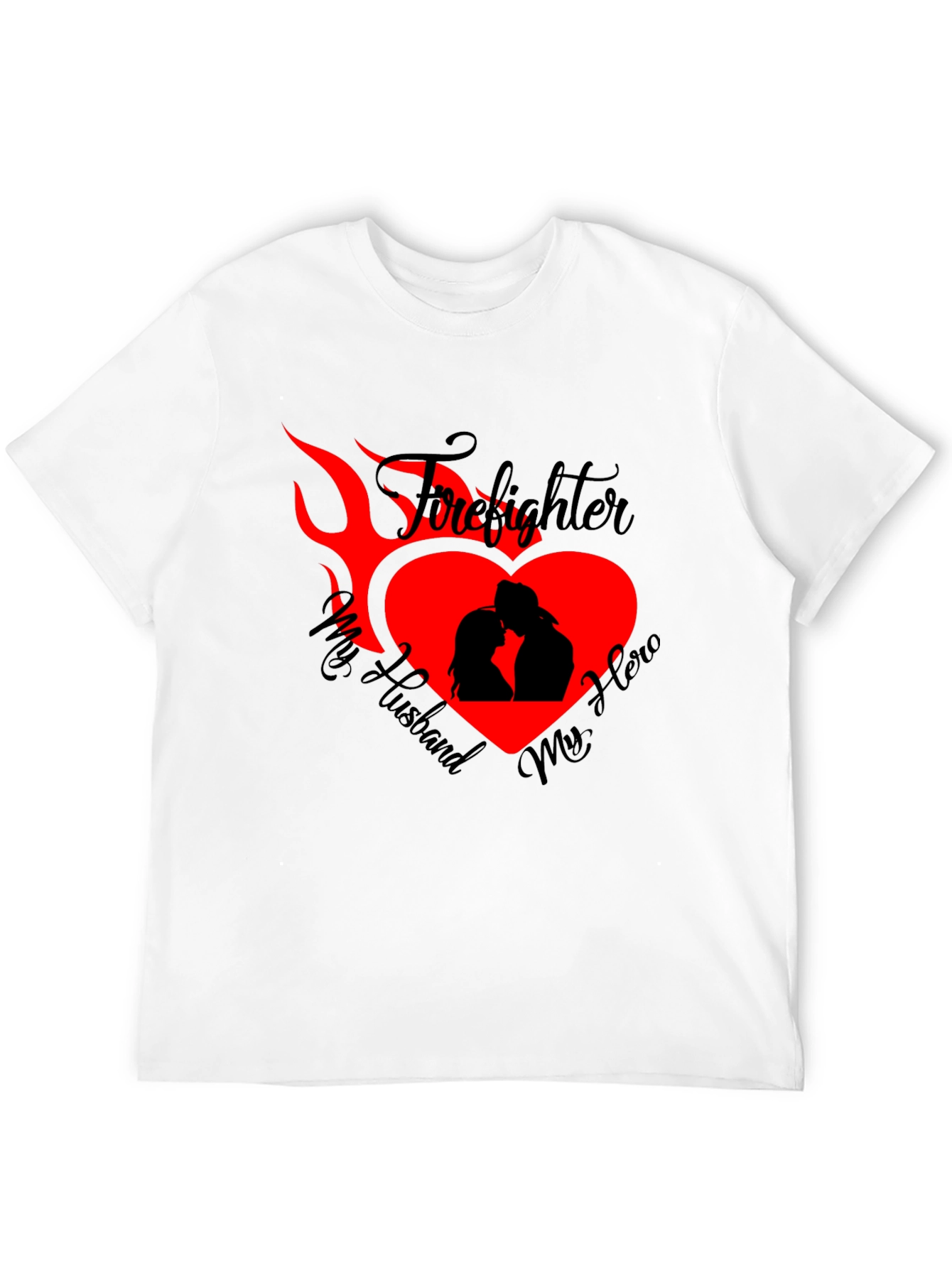 Firefighter Husband Graphic Tee - Heroic Love