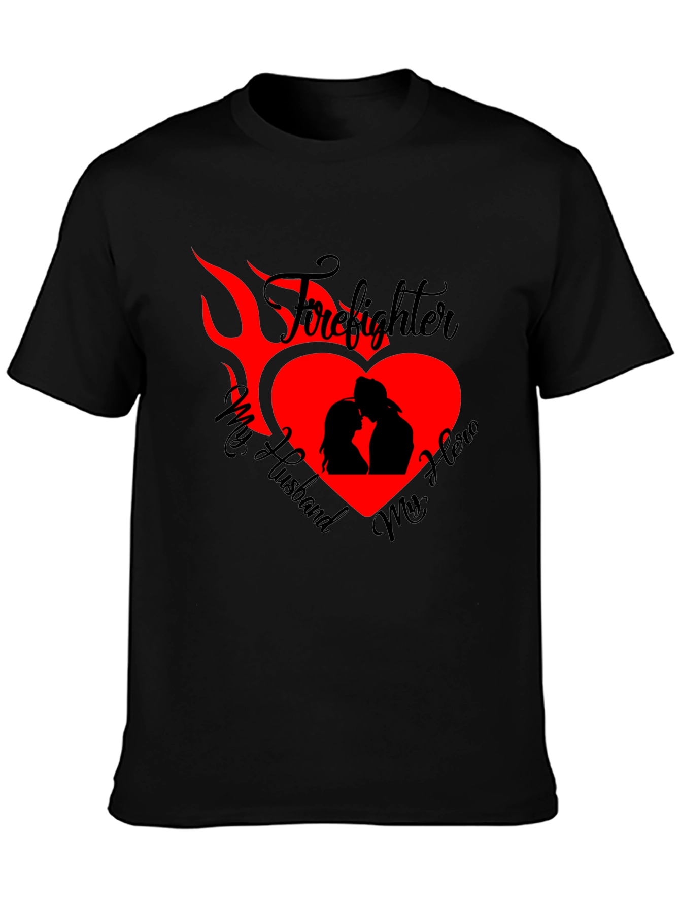 Firefighter Husband Graphic Tee - Heroic Love