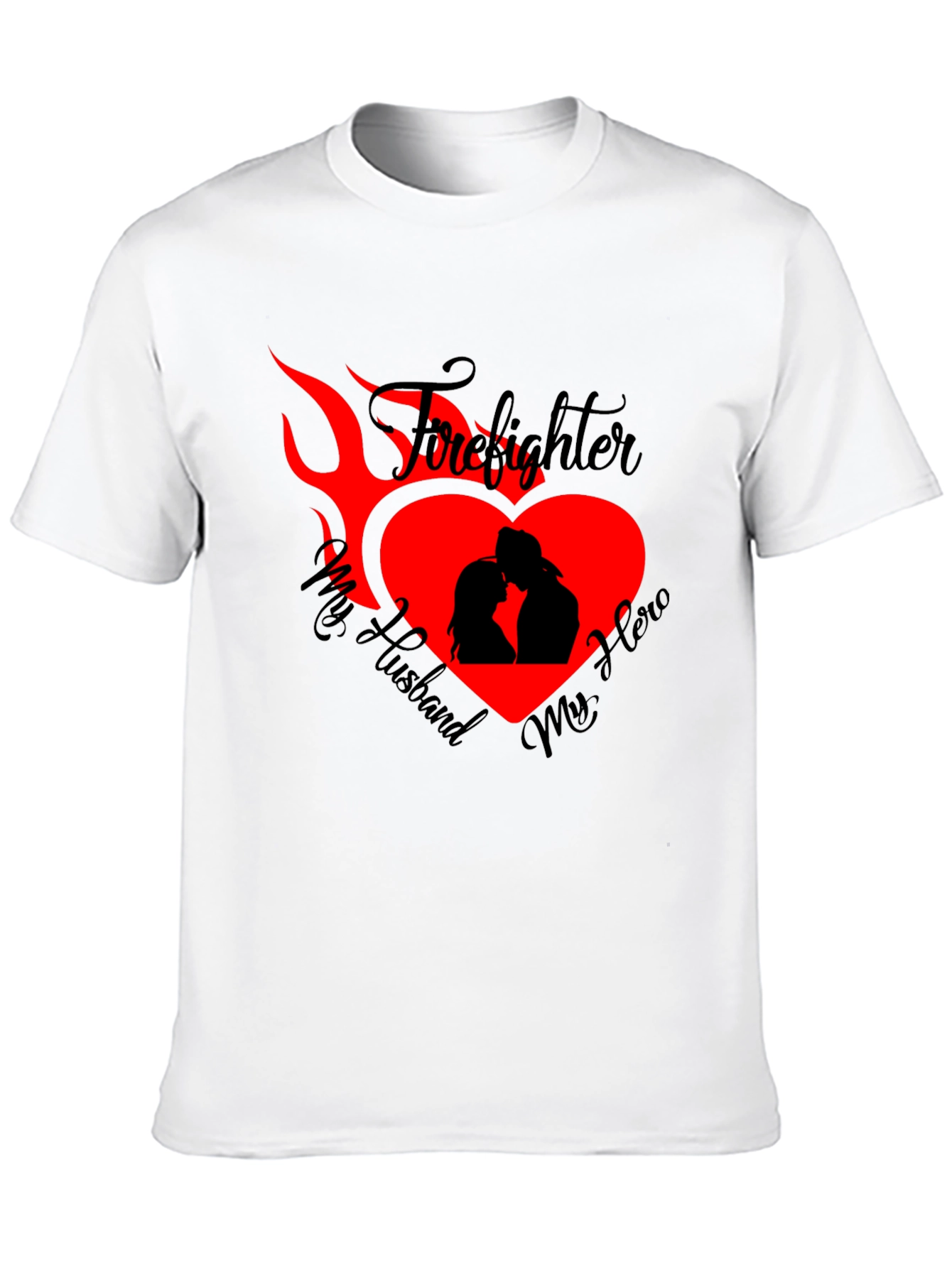Firefighter Husband Graphic Tee - Heroic Love