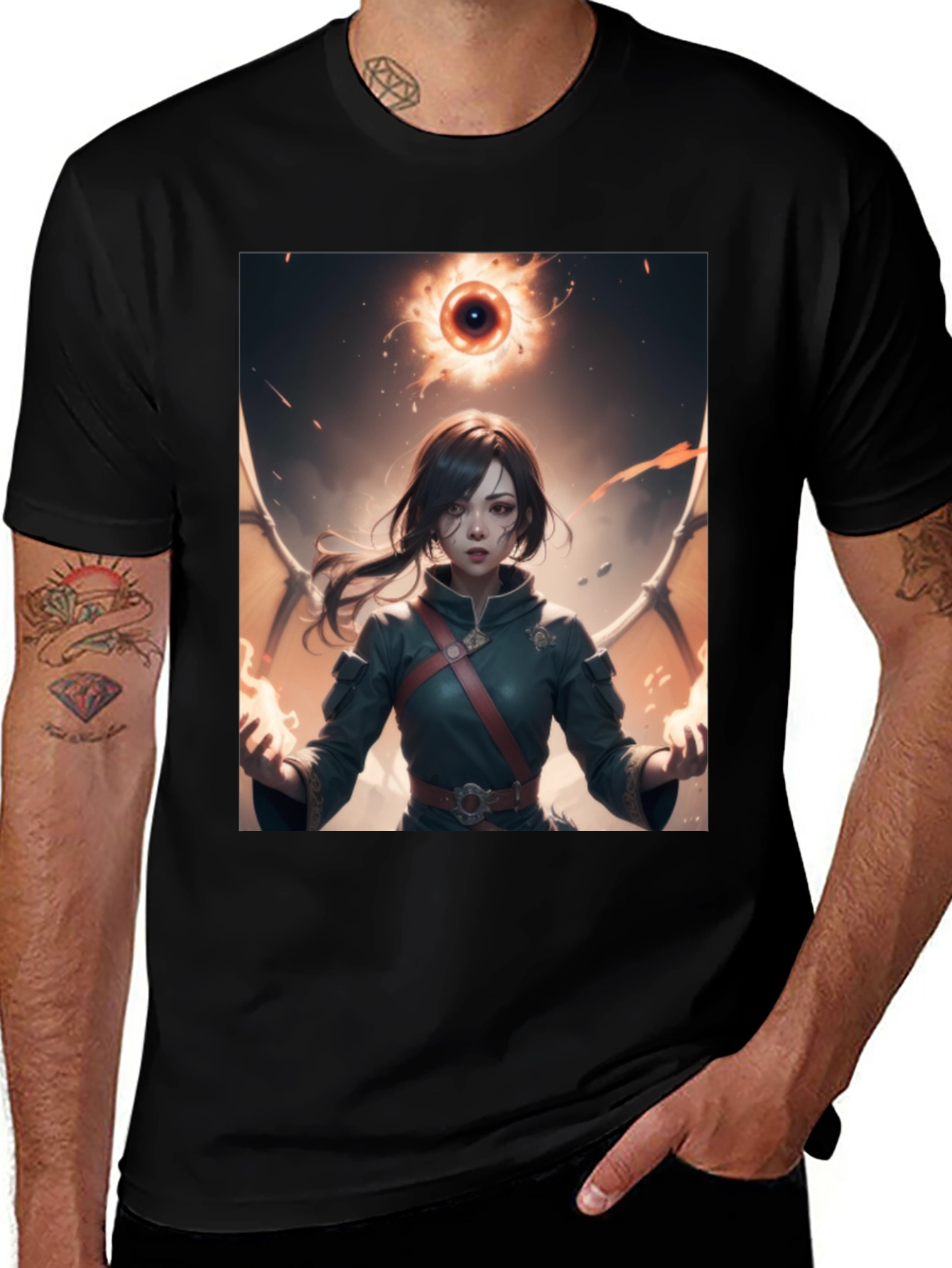 Fantasy Anime Girl Graphic T-Shirt