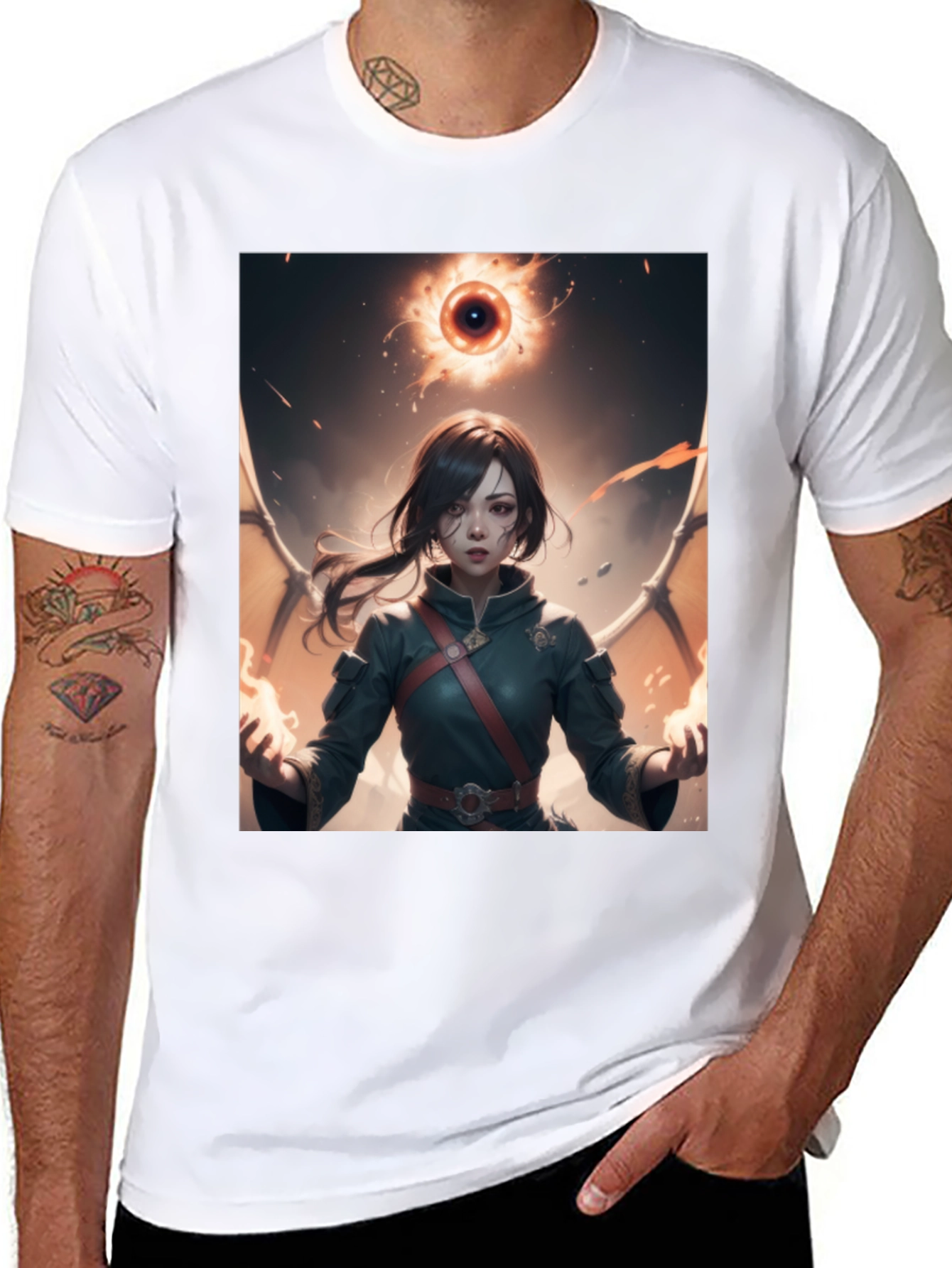 Fantasy Anime Girl Graphic T-Shirt