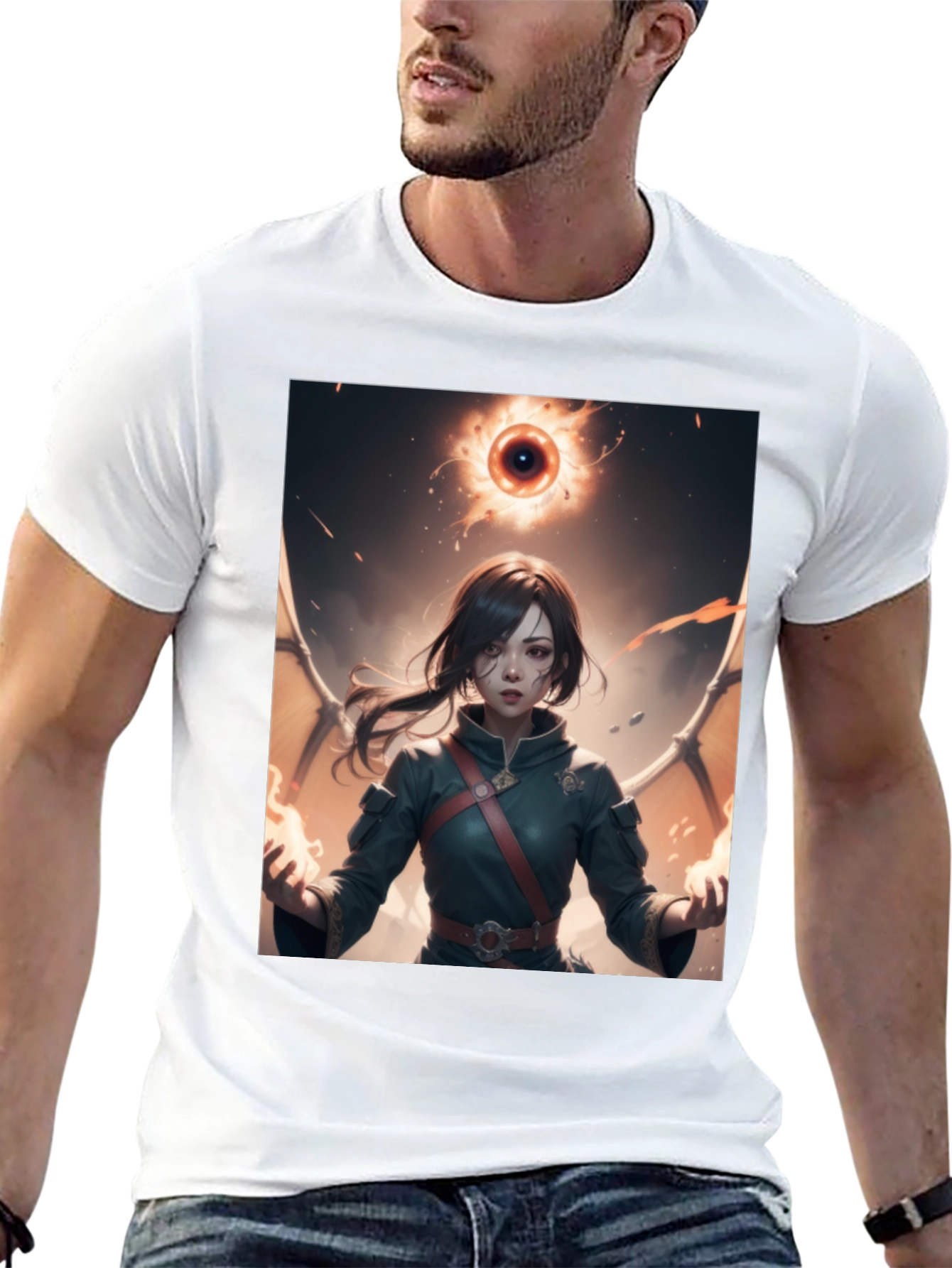 Fantasy Anime Girl Graphic T-Shirt