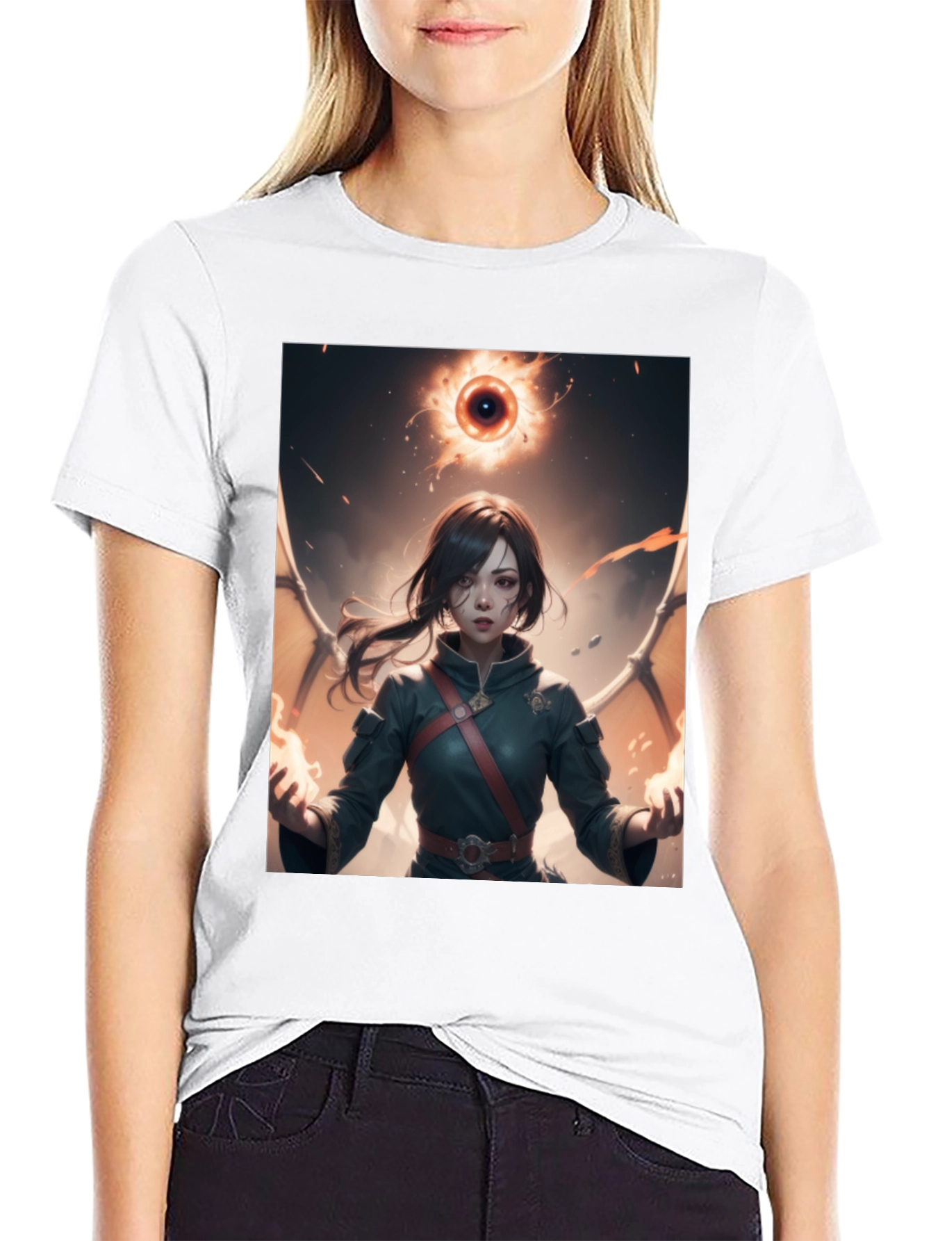 Fantasy Anime Girl Graphic T-Shirt