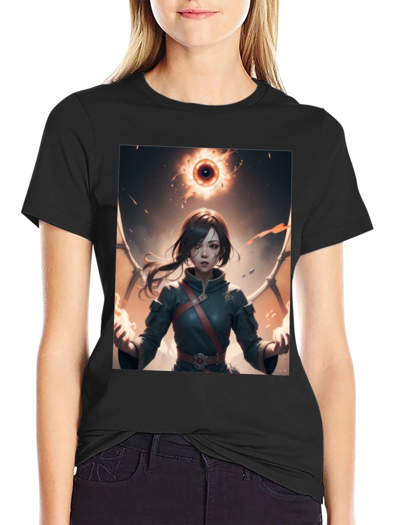 Fantasy Anime Girl Graphic T-Shirt