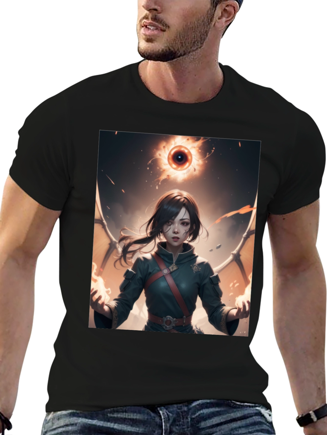 Fantasy Anime Girl Graphic T-Shirt