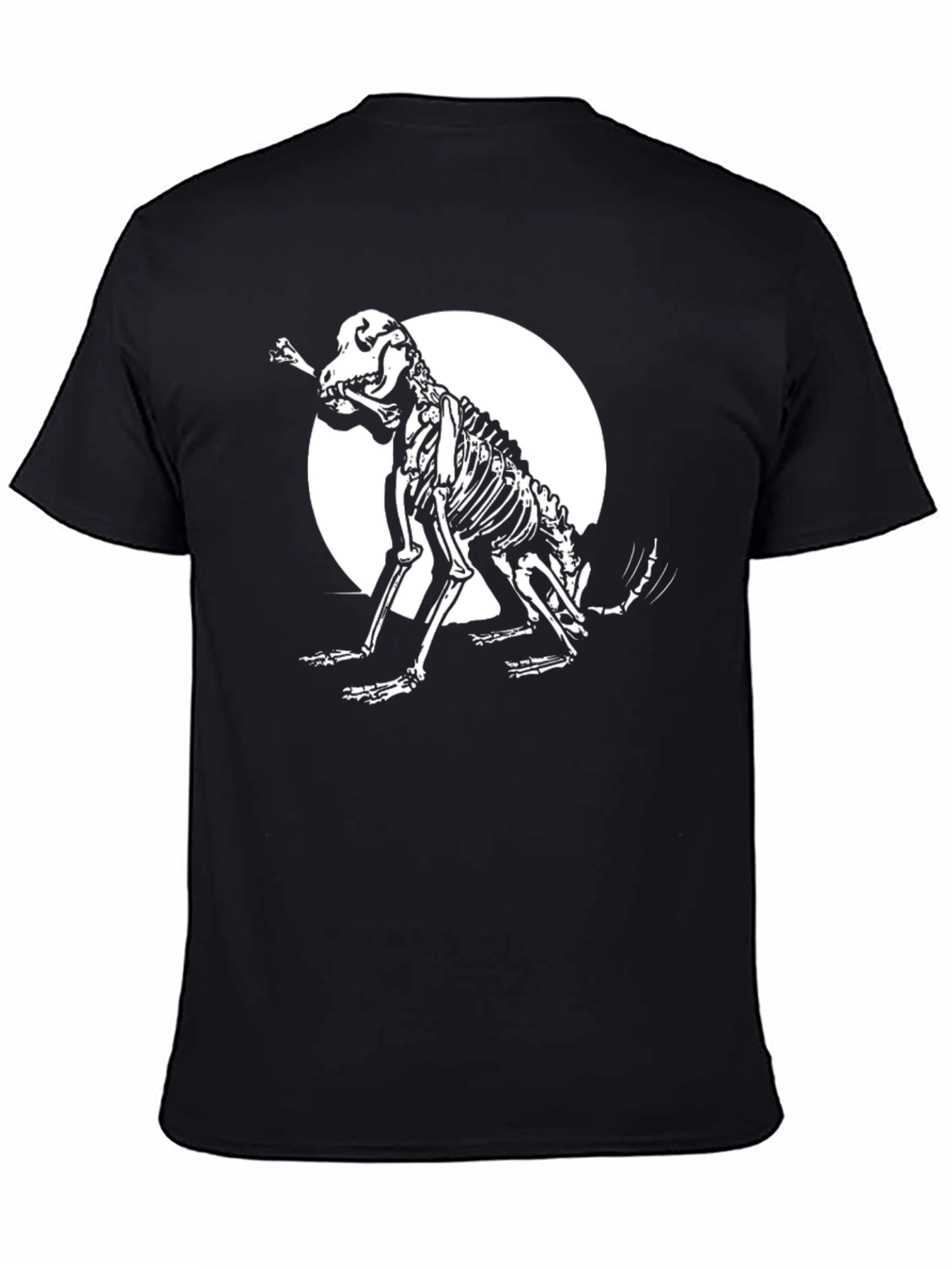 Skeleton Dog Graphic Tee - Mens Black T-Shirt