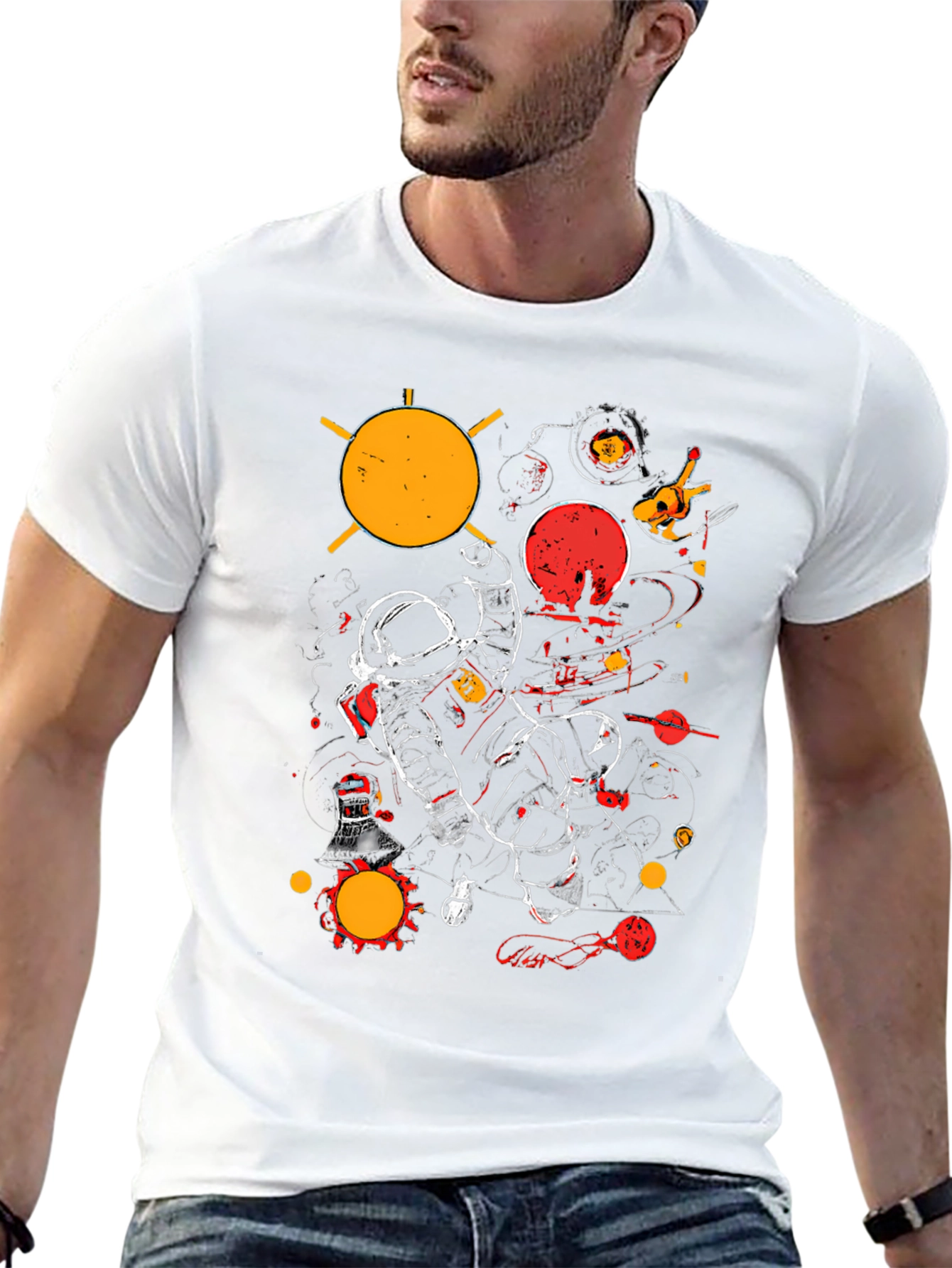 Cosmic Astronaut Graphic T-Shirt