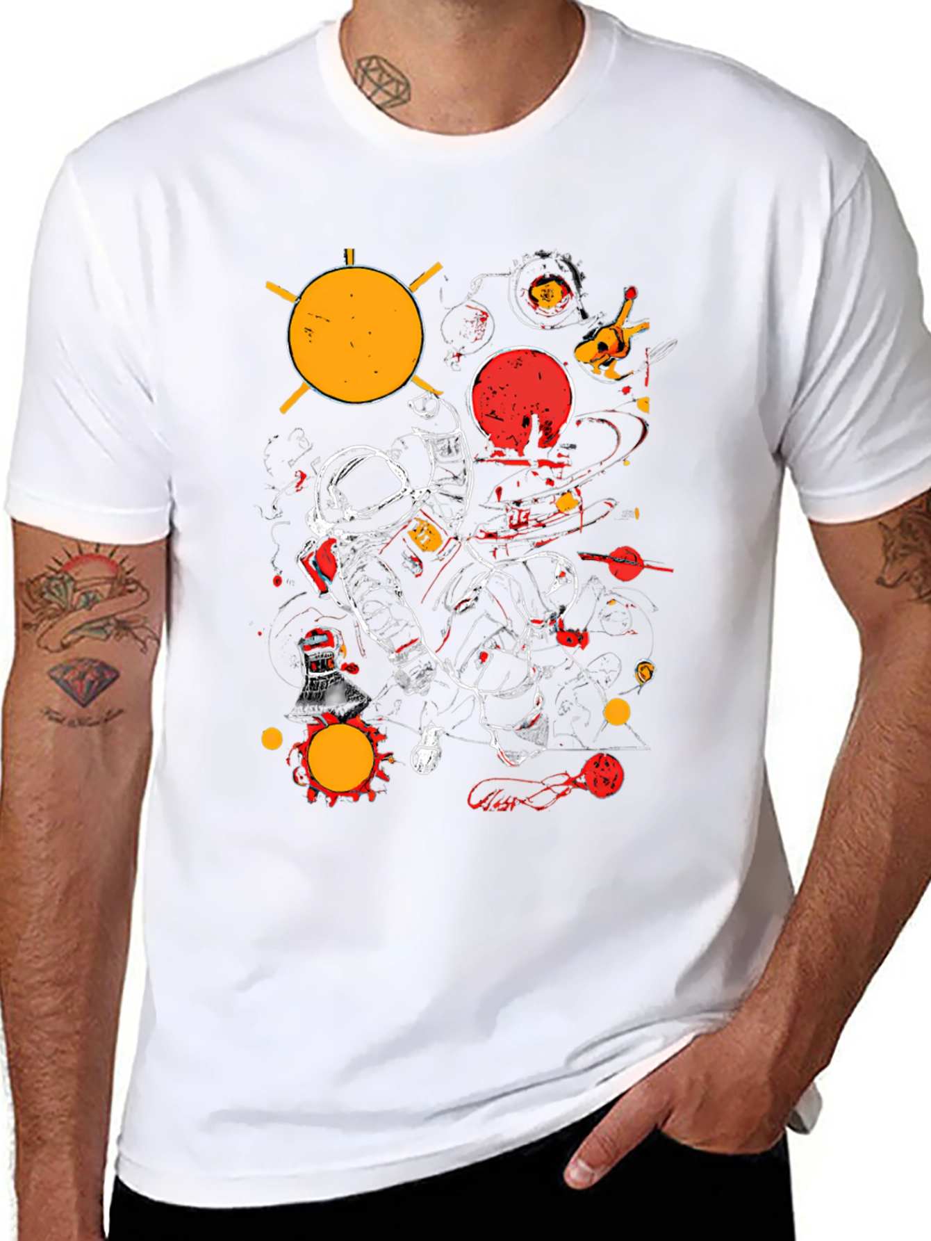 Cosmic Astronaut Graphic T-Shirt