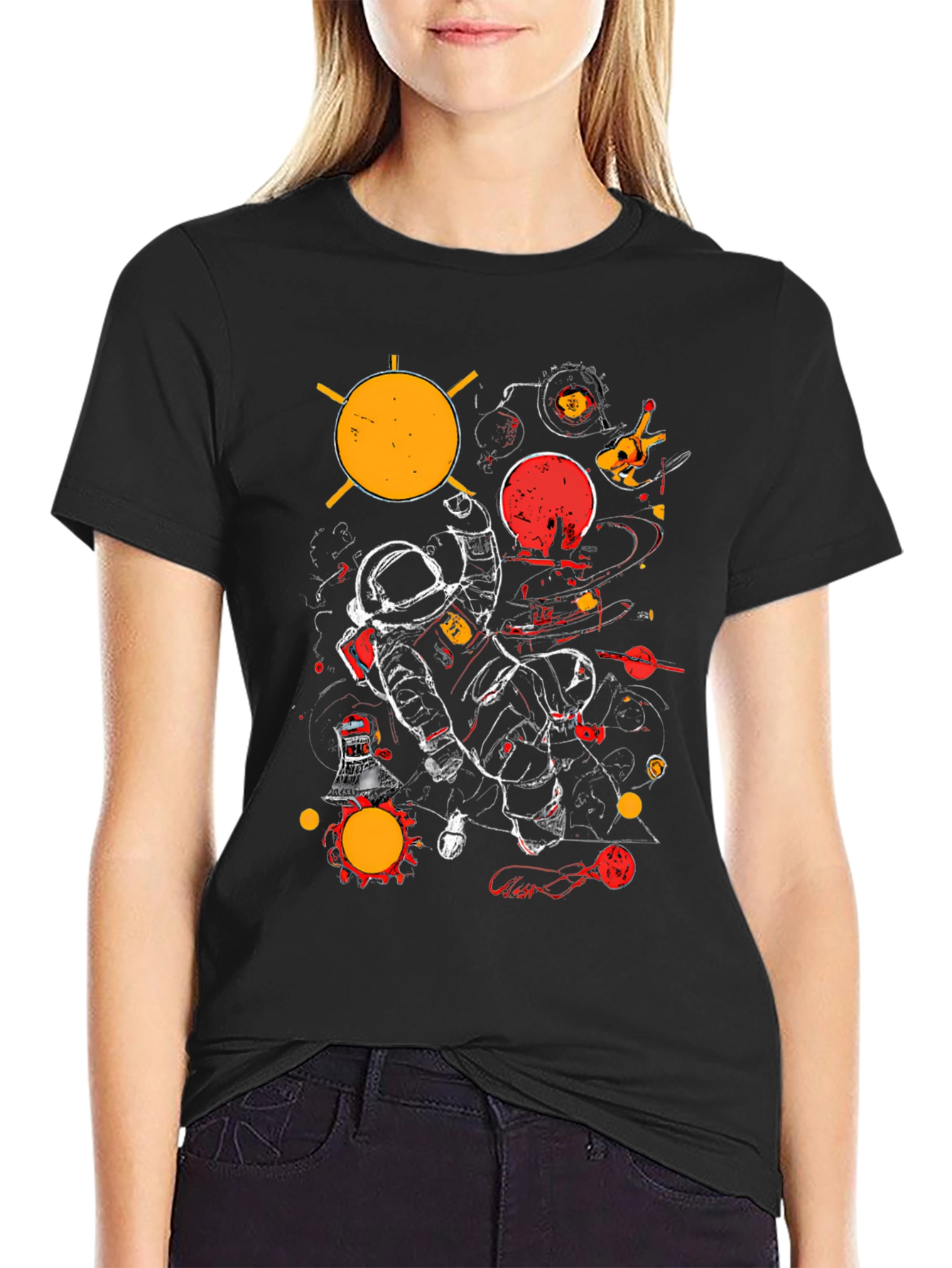 Cosmic Astronaut Graphic T-Shirt