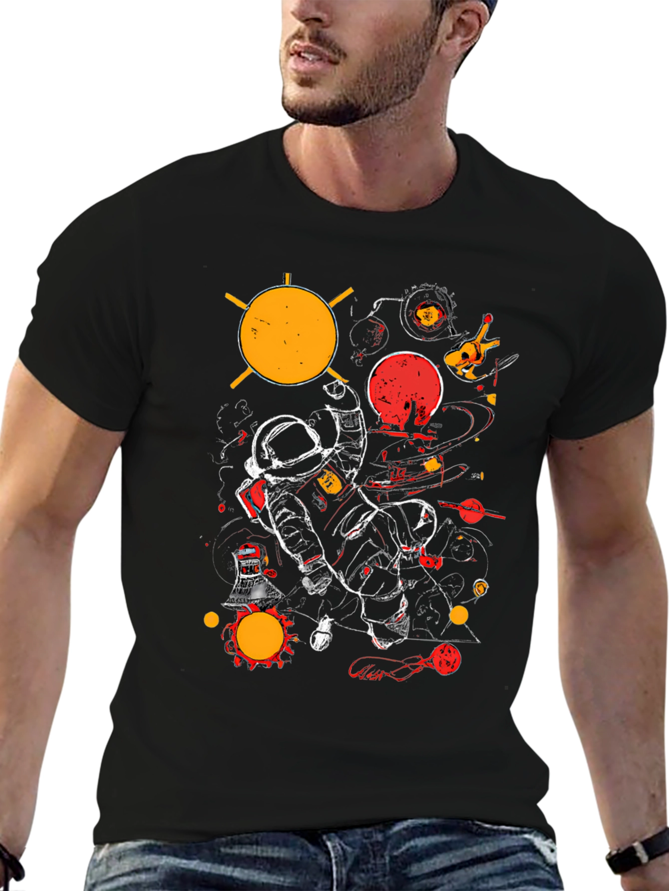 Cosmic Astronaut Graphic T-Shirt