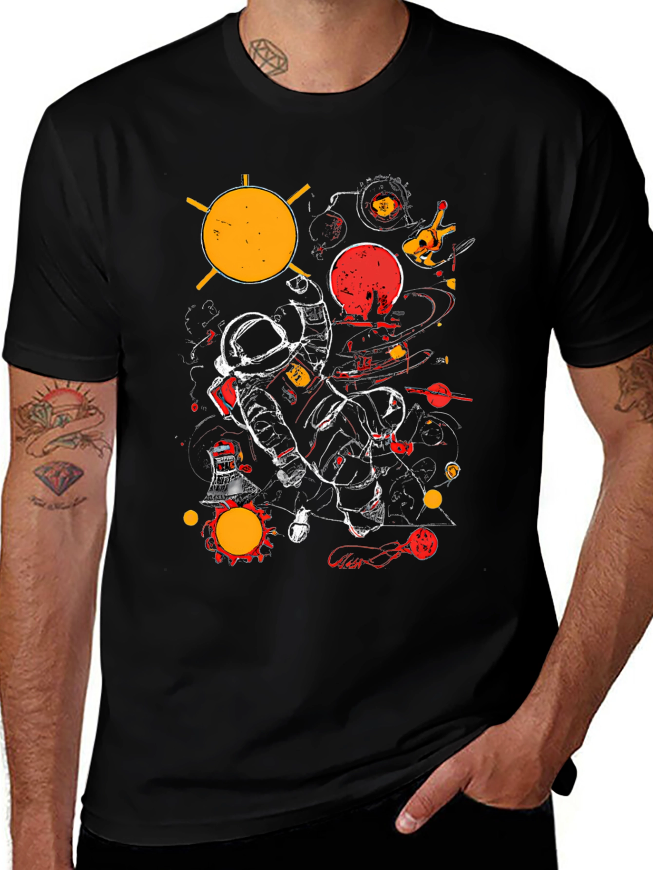 Cosmic Astronaut Graphic T-Shirt