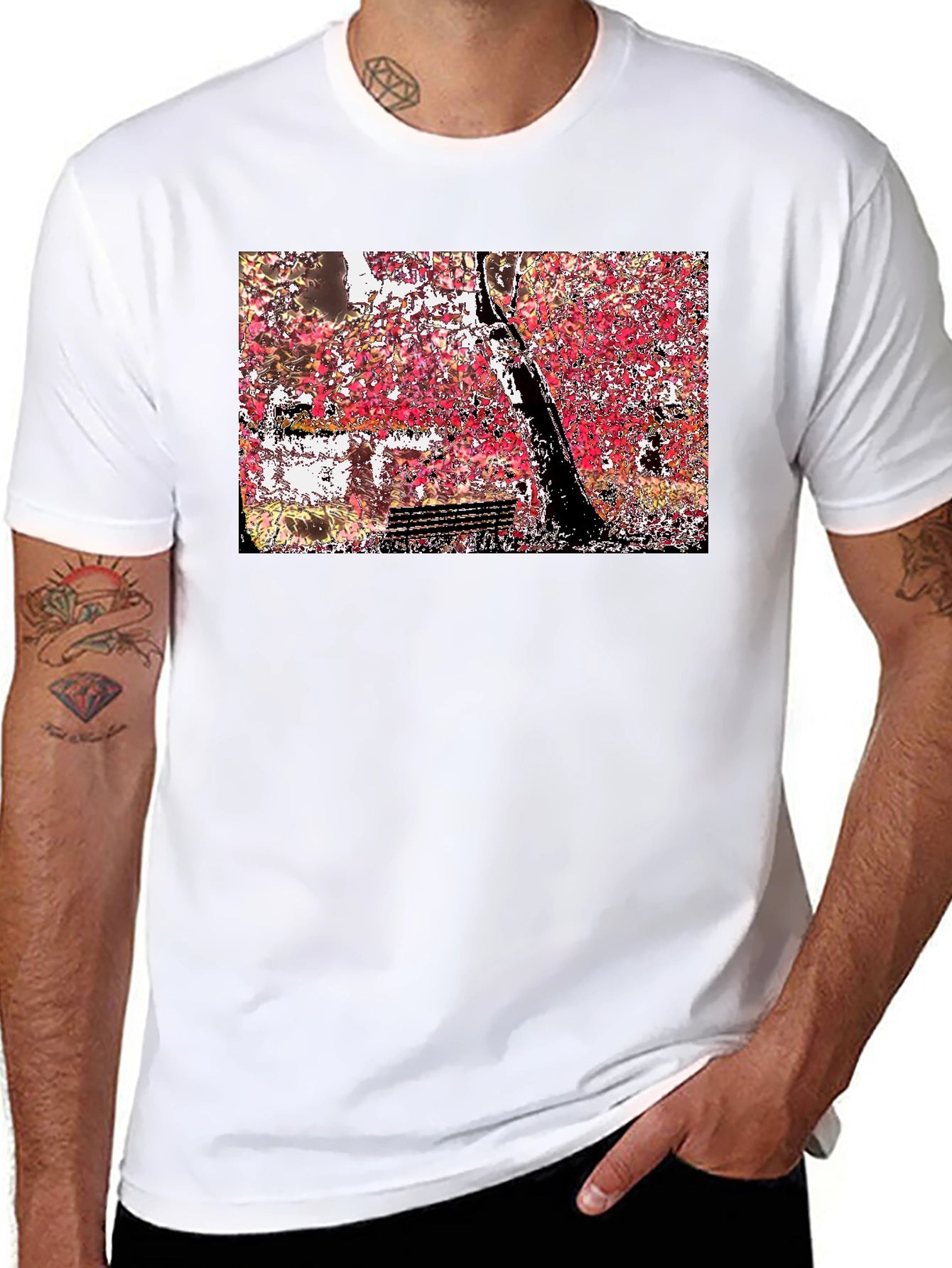 Autumn Tree Graphic Black Tee