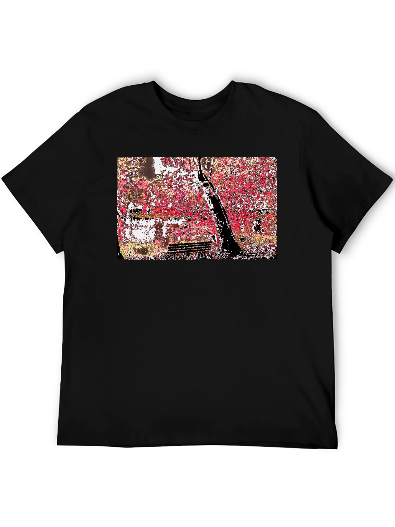Autumn Tree Graphic Black Tee