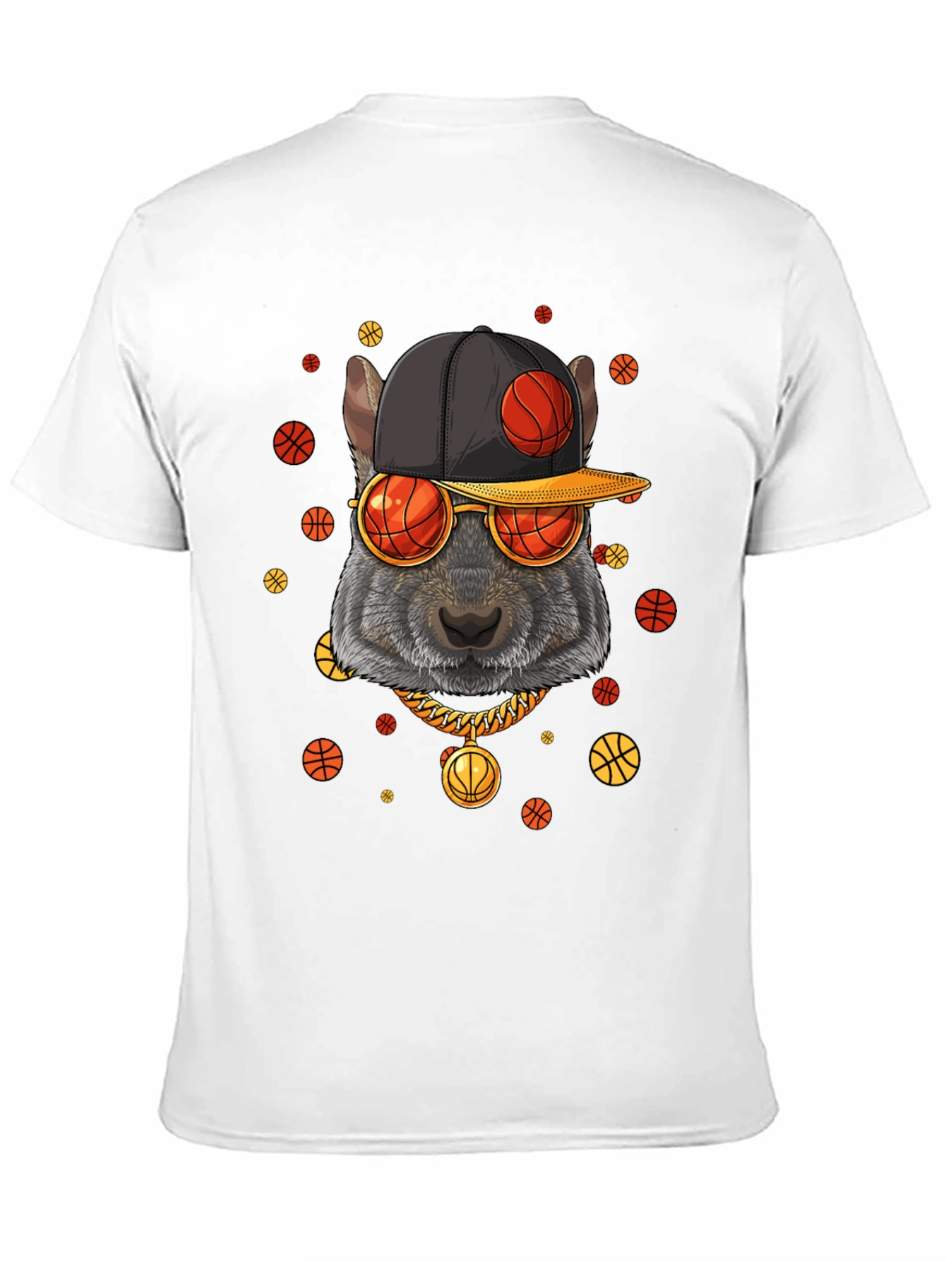 Basketball Squirrel Graphic T-Shirt