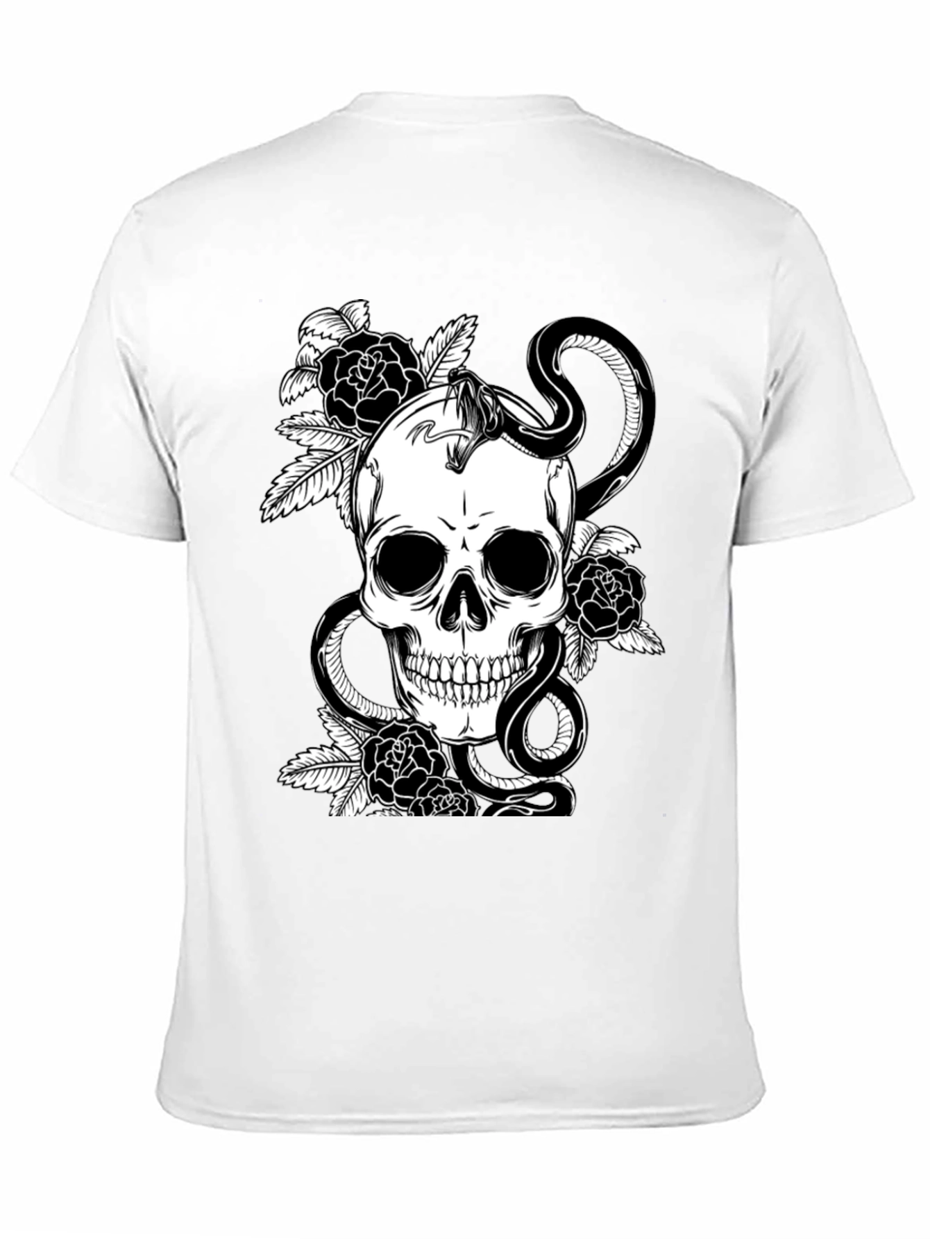 Skull & Snake Graphic Tee - Dark Aesthetic