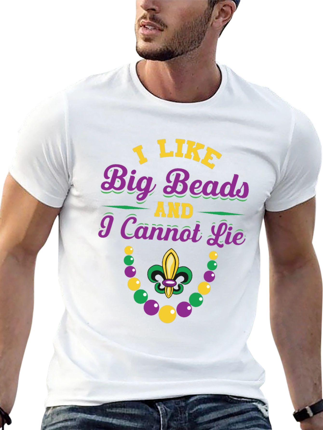 Mardi Gras Beads Funny T-Shirt
