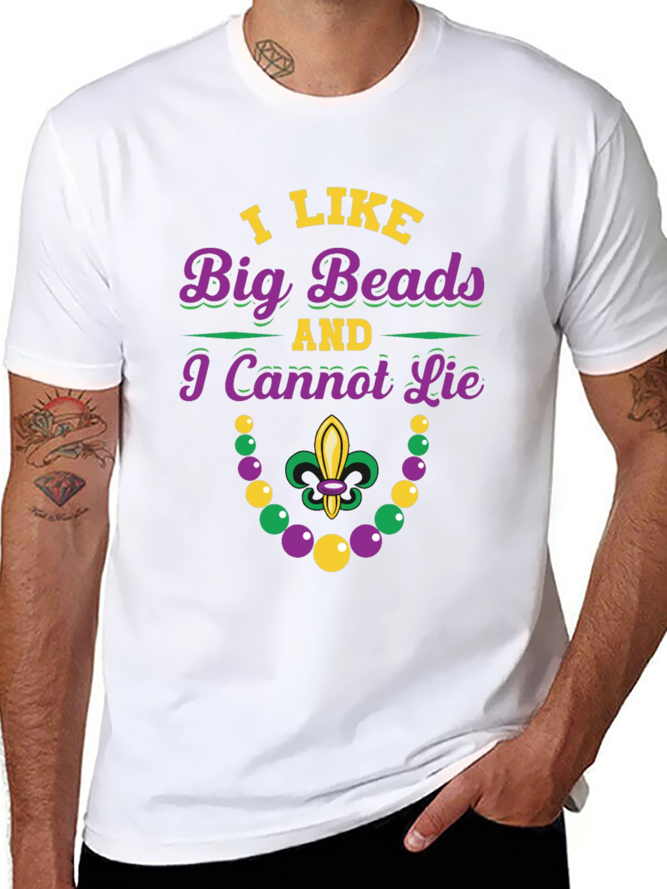 Mardi Gras Beads Funny T-Shirt