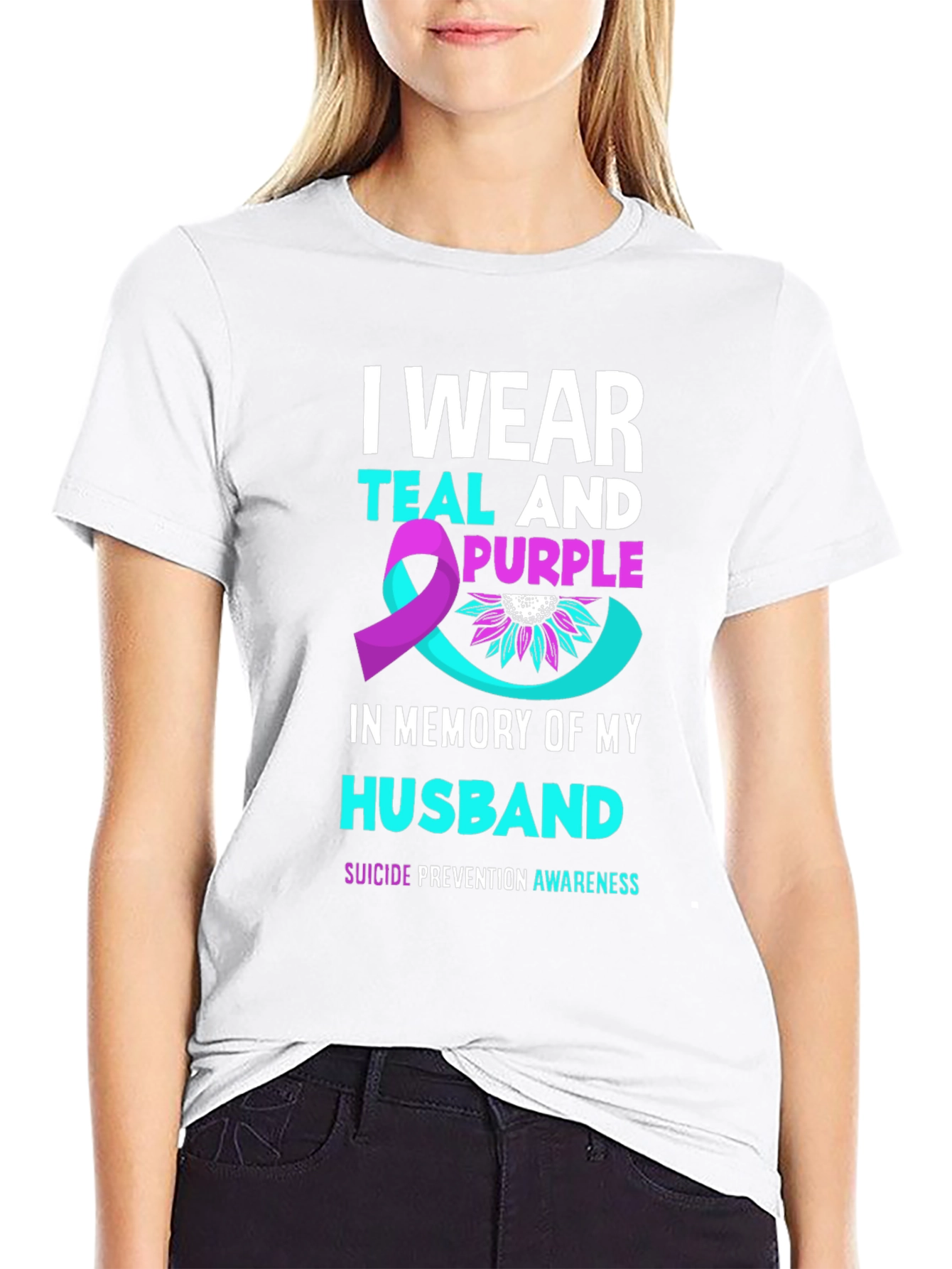 Teal and Purple Suicide Awareness T-Shirt