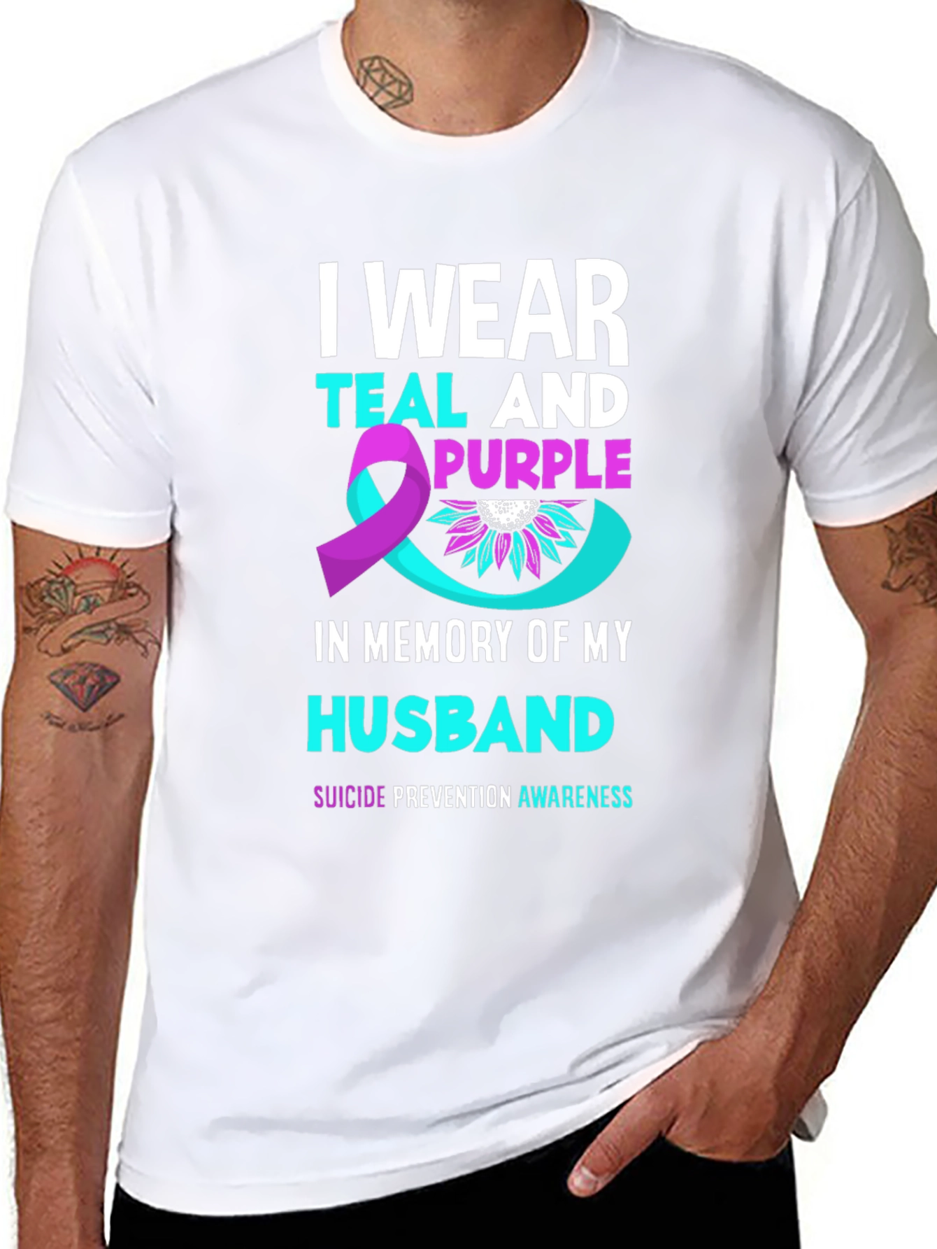 Teal and Purple Suicide Awareness T-Shirt