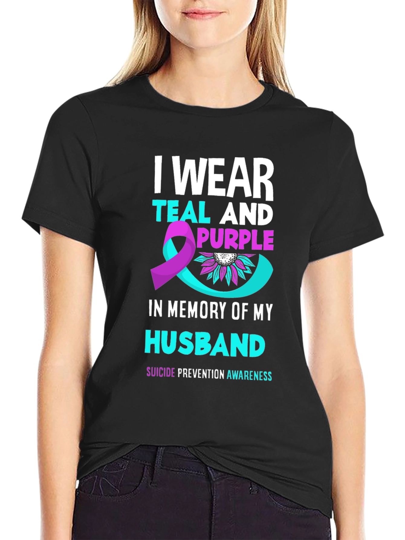 Teal and Purple Suicide Awareness T-Shirt