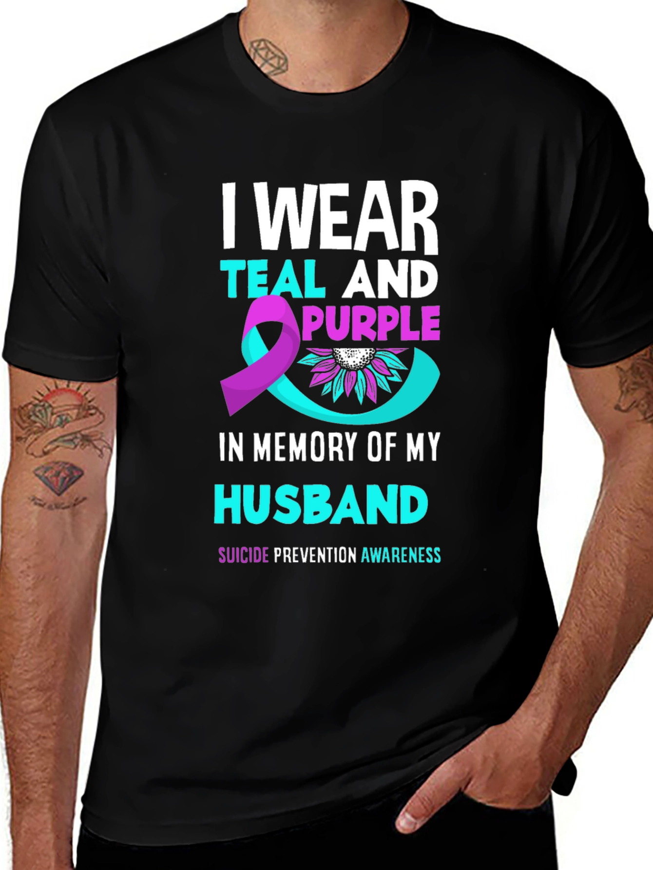 Teal and Purple Suicide Awareness T-Shirt