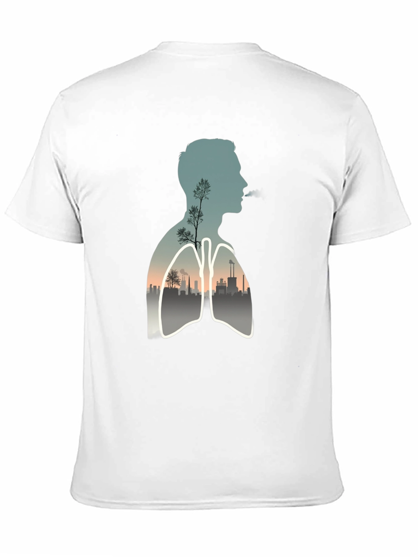 Lungs Nature Graphic Tee - Black Cotton Blend Shirt