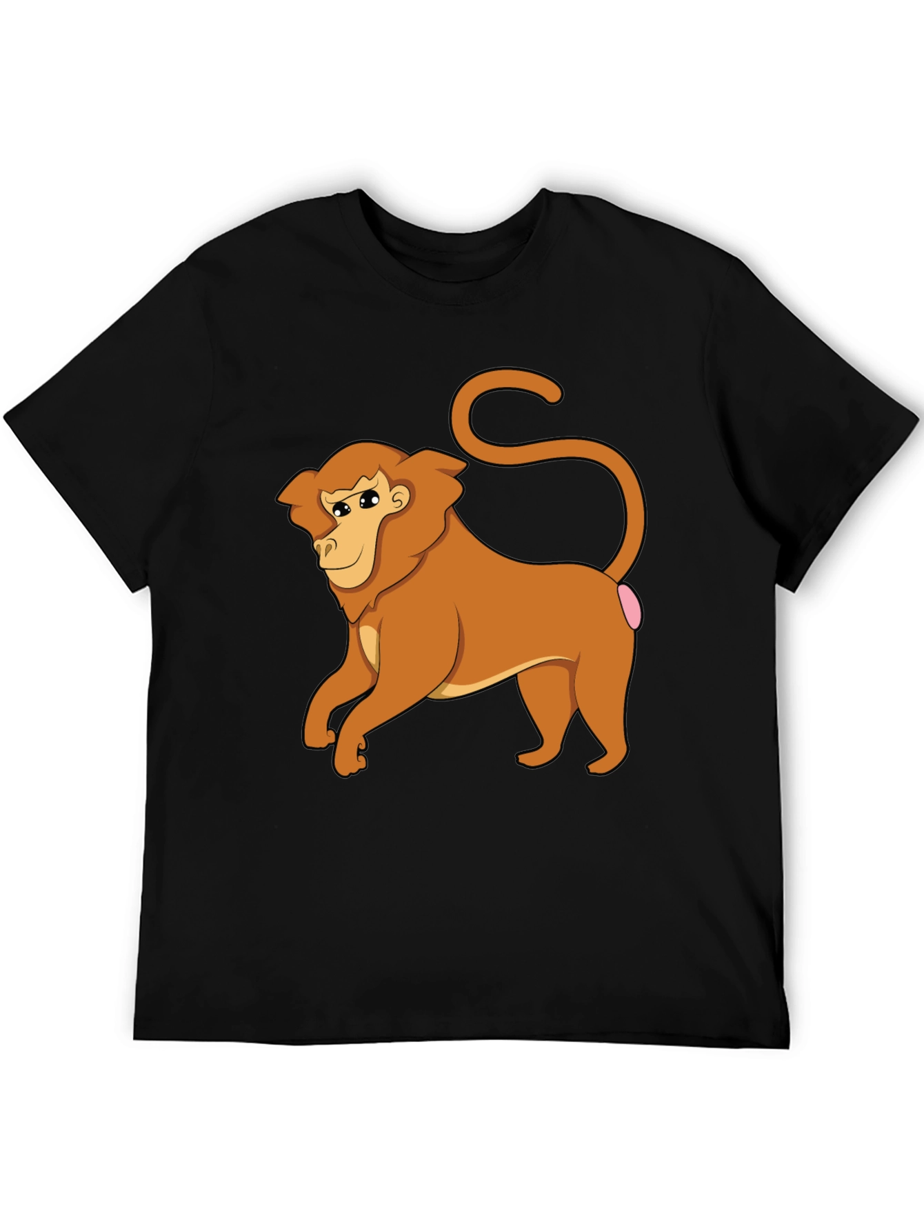 Funny Monkey Graphic Tee - Black