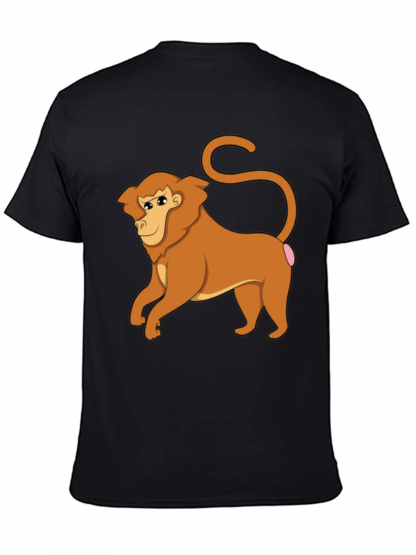 Funny Monkey Graphic Tee - Black