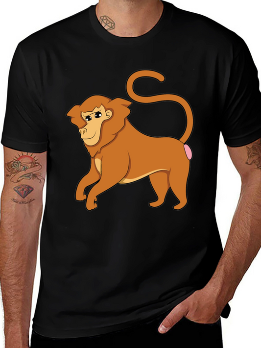 Funny Monkey Graphic Tee - Black