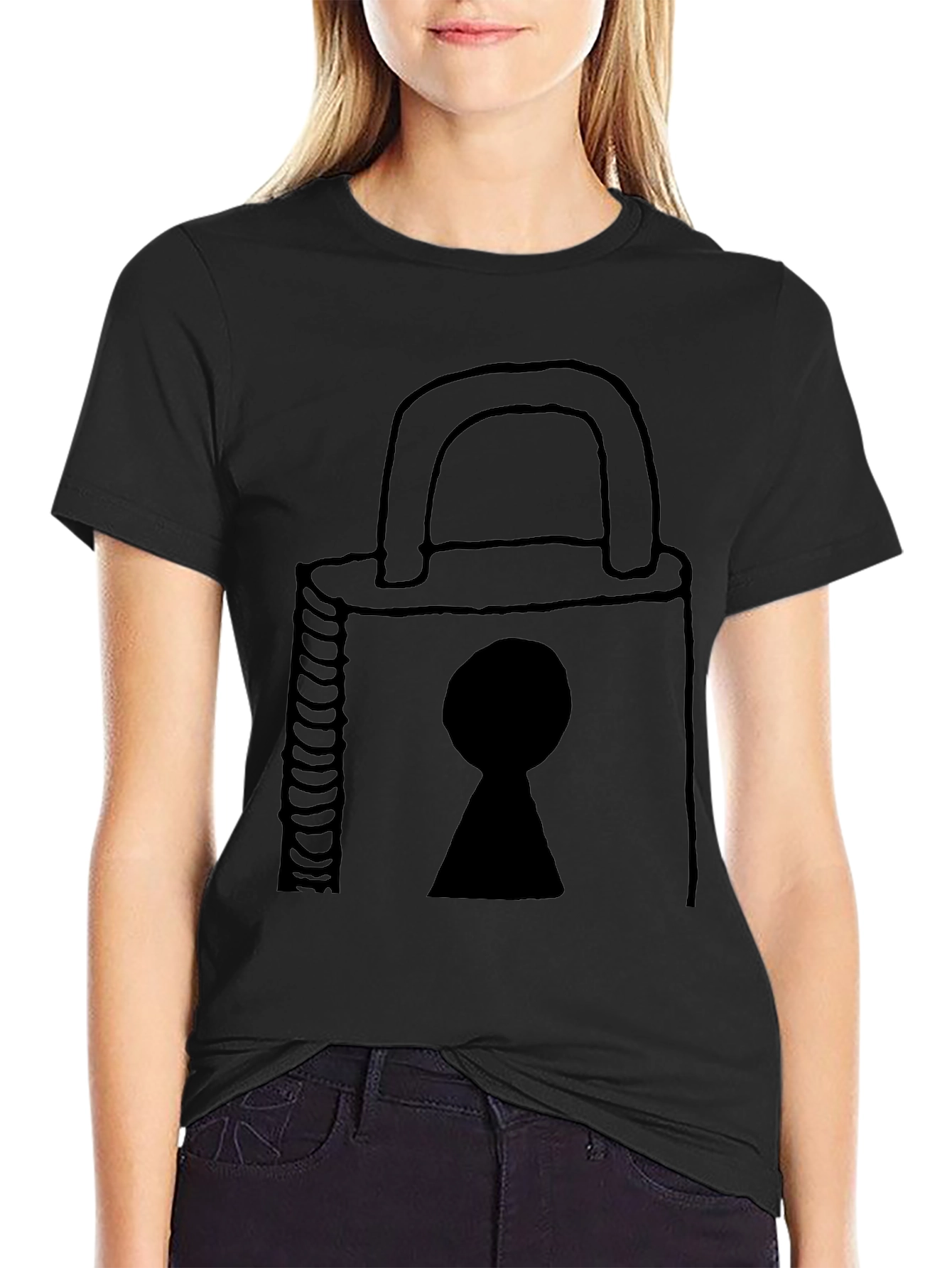 Padlock Graphic T-Shirt - Secure Your Style