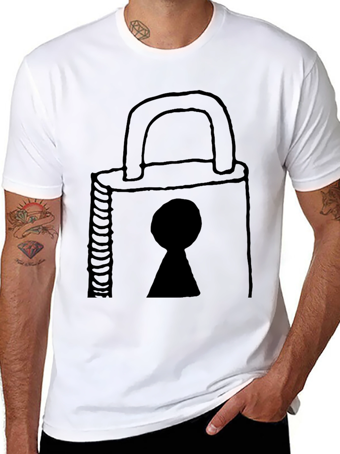 Padlock Graphic T-Shirt - Secure Your Style