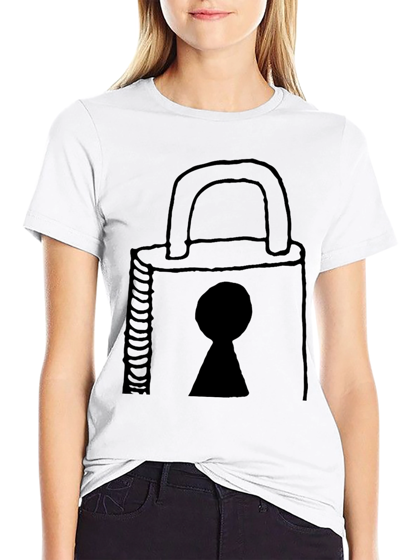 Padlock Graphic T-Shirt - Secure Your Style