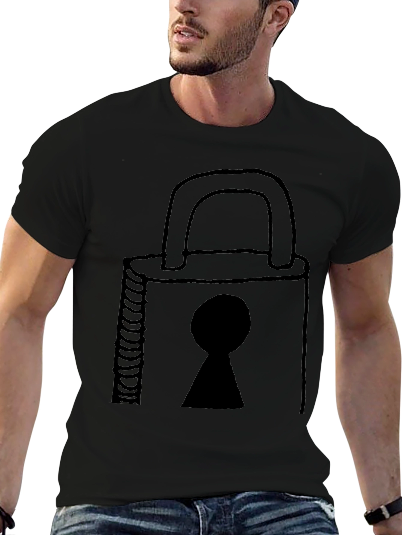 Padlock Graphic T-Shirt - Secure Your Style
