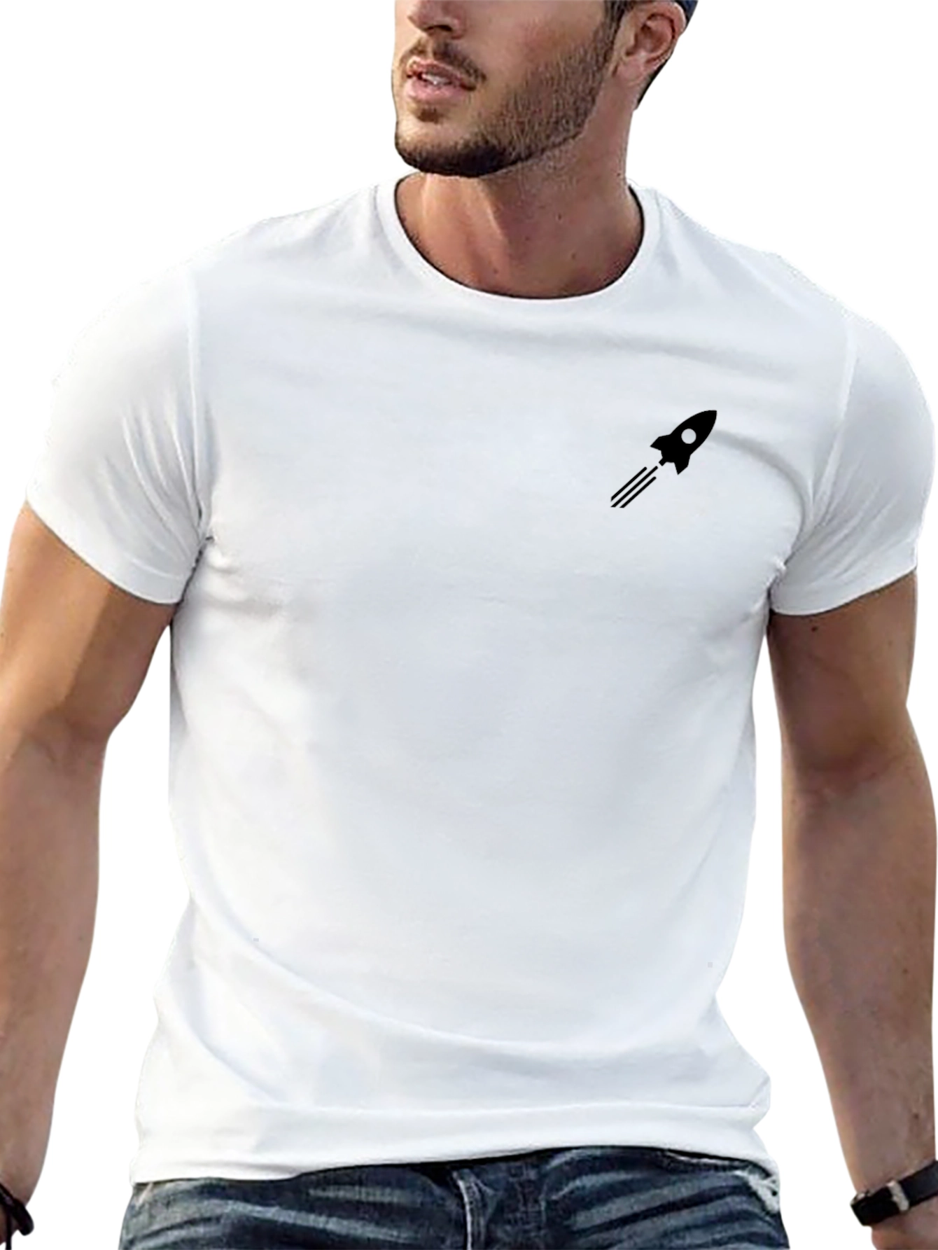 Black Rocket Graphic Tee - Modern Fit